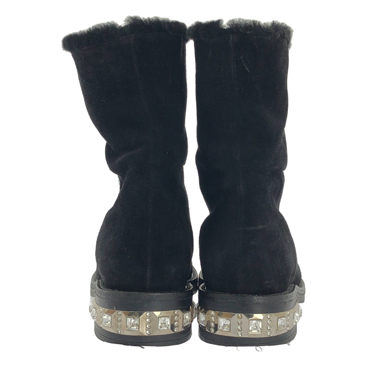 miu miu / ミュウミュウ | ビジューヒール ムートンブーツ | 36.5