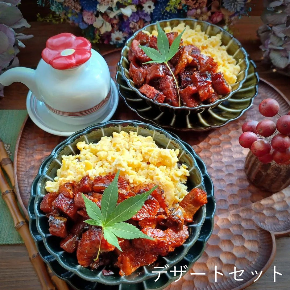 ぎやまん陶 デザートセットペア（浅小鉢2個+4.5寸皿2枚） – カネコ小兵