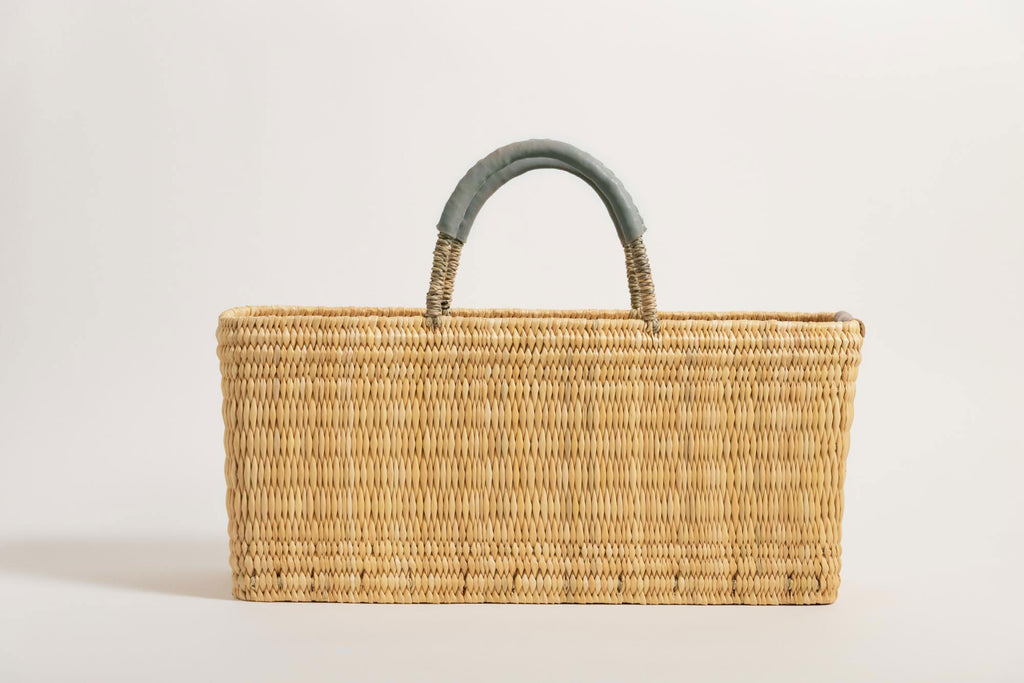 warang wayan ストローかごバッグ 浅型 グレー ｜くらすこと公式