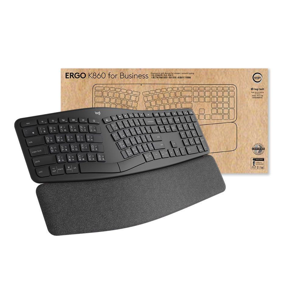 Logitech for Business ERGO K860 無線鍵盤- 企業版– 羅技Logi 網路旗艦店