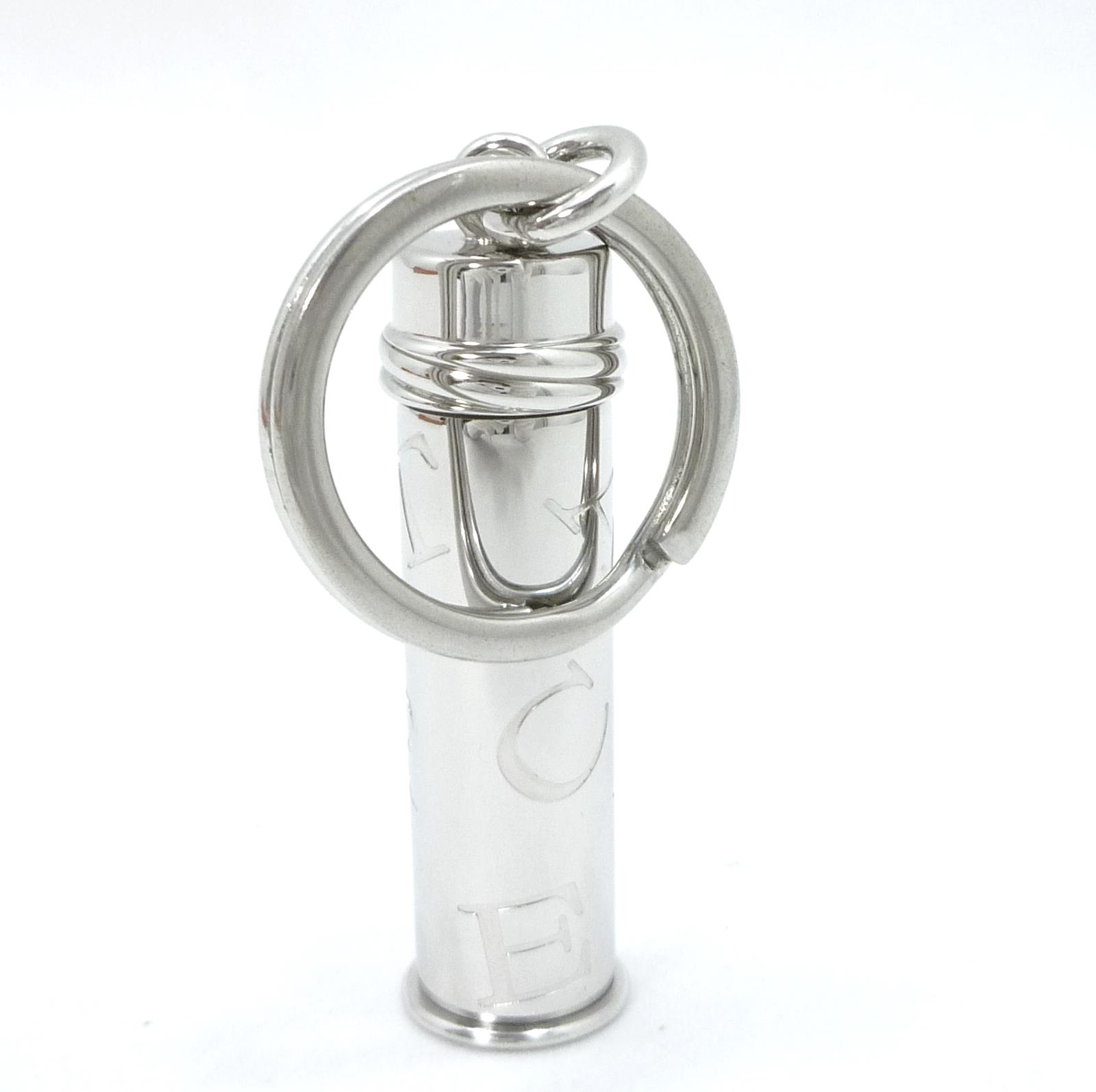 カルティエ ピルケース キーホルダー バッグチャーム シルバー 金属