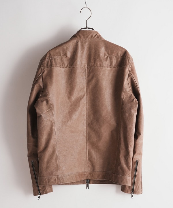 ラムベジタブルレザーシングルライダース｜メンズファッション通販