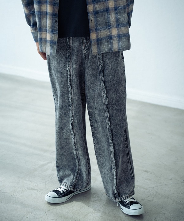 12ozケミカルウォッシュワイド5Pデニム｜メンズファッション通販 MEN'S