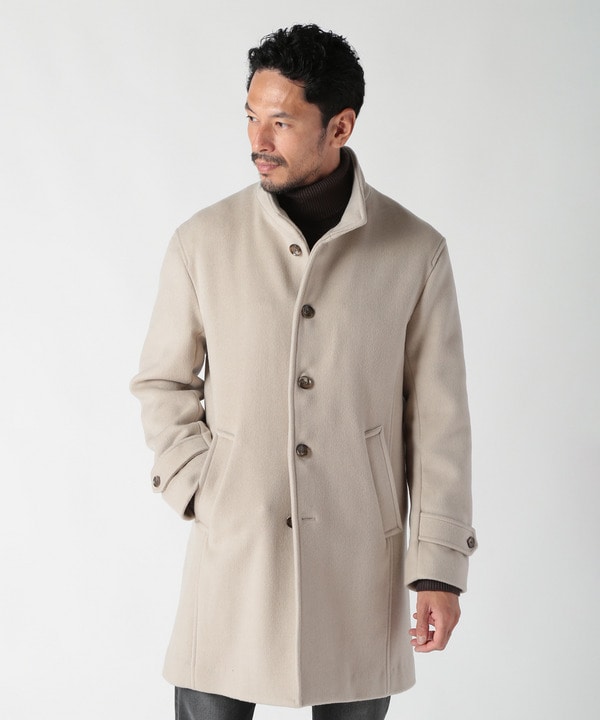 スーパー140ウールビーバーヘリンボーンコート｜メンズファッション