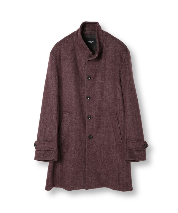 スーパー140ウールビーバーヘリンボーンコート｜メンズファッション