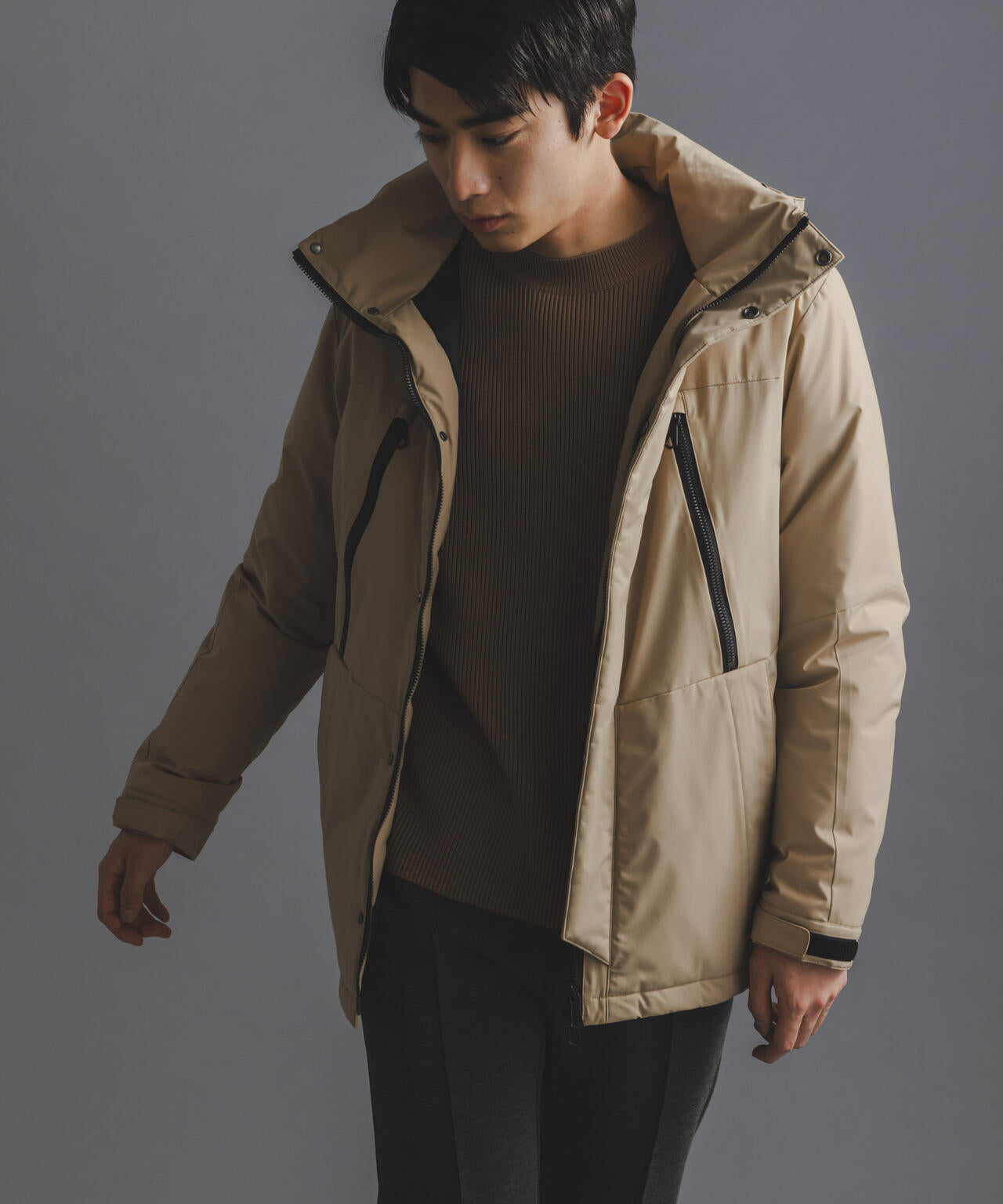 西川ダウン(R)｣ フード デタッチャブル MATSUMI ダウン