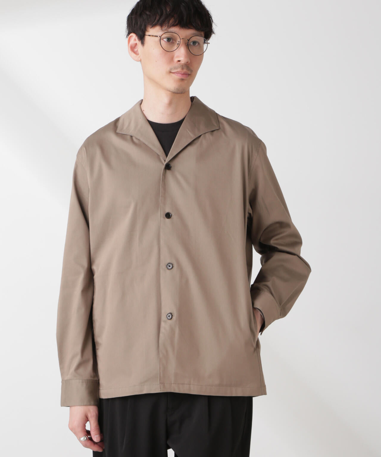 ソラーロライト ストレッチ ワイドカラー ジャケット (セットアップ可)