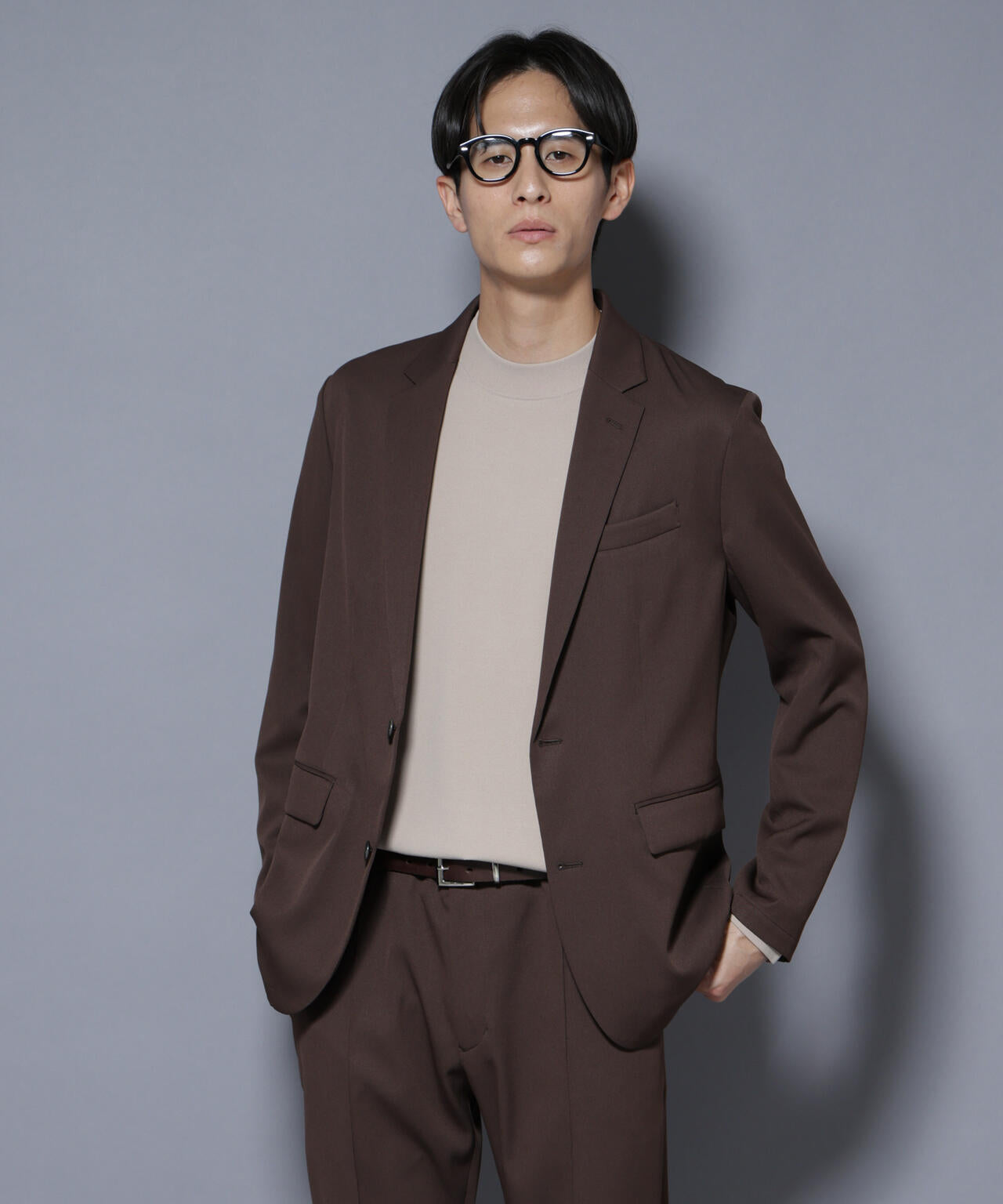 N JACKET BASIC」シャドーストライプジャケット(セットアップ可)