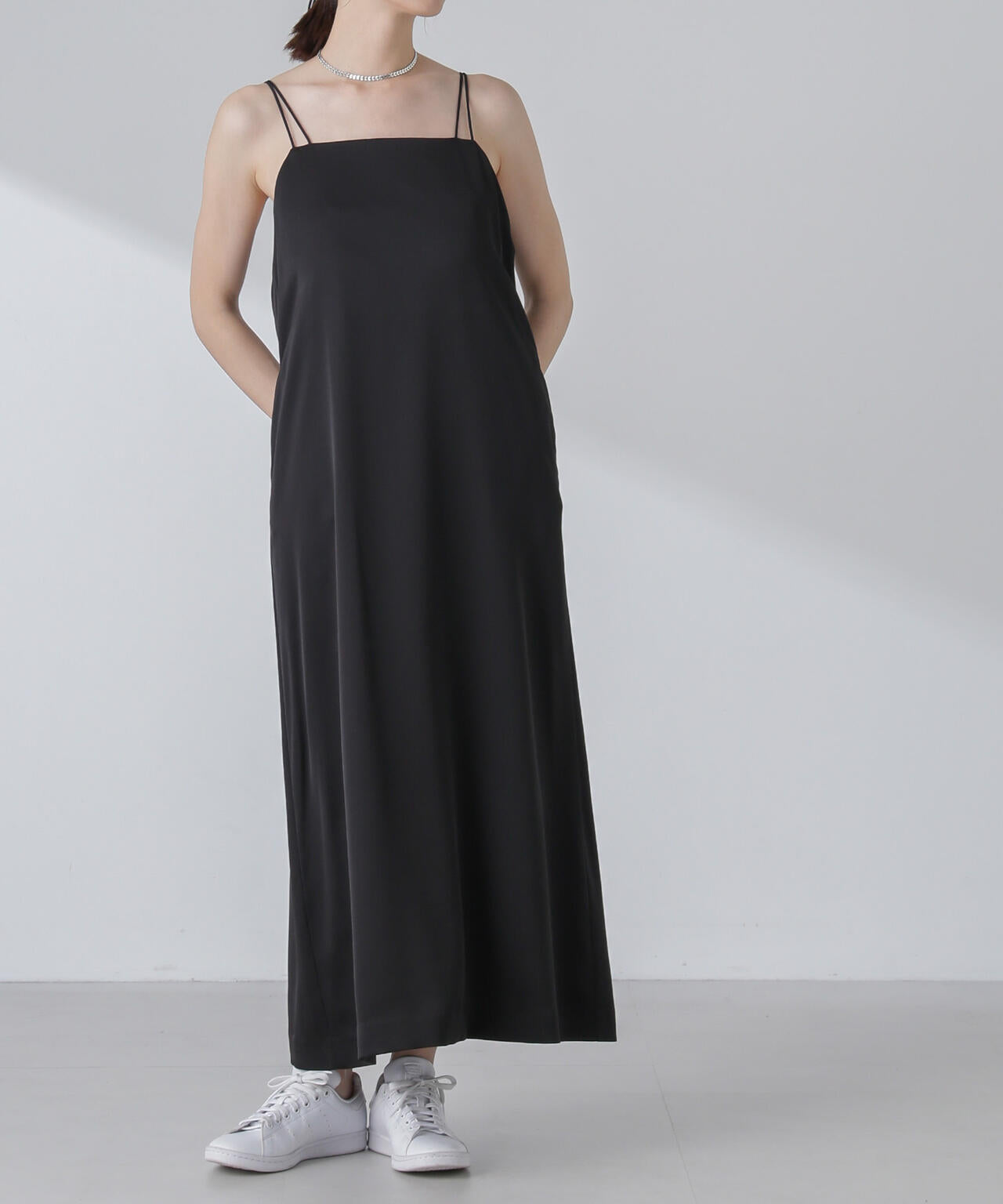 サテン キャミ ワンピース