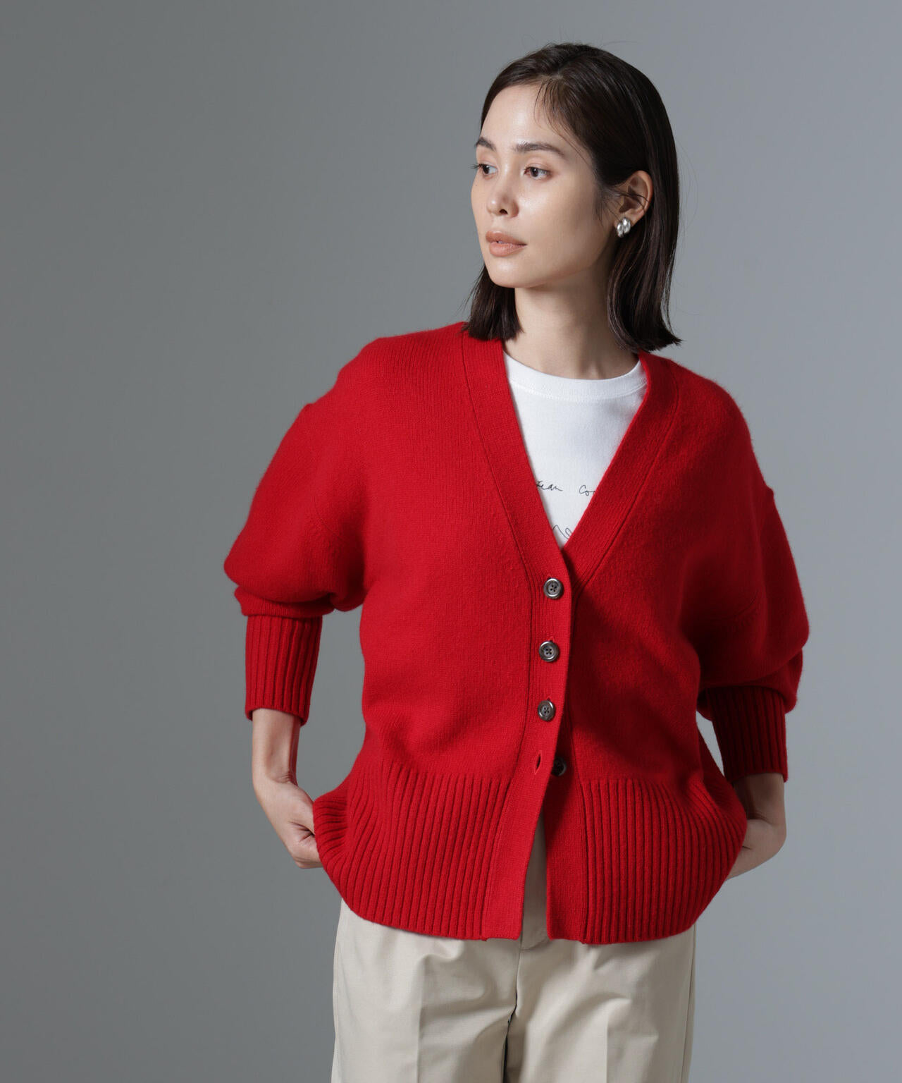 AQUAウール カシミヤ カーディガン