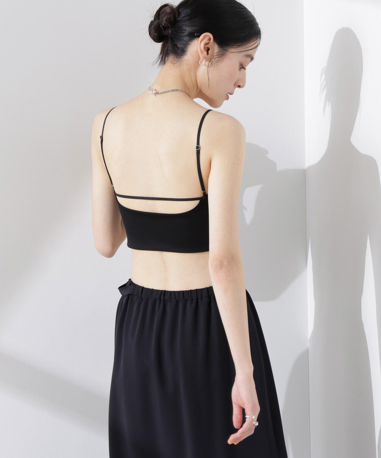 ストレッチ ポンチカップ付き ブラトップ キャミソール