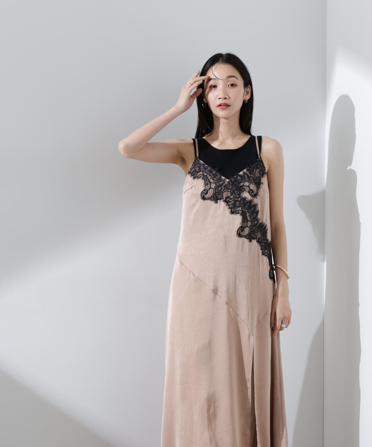 BAUM UND PFERDGARTEN / Crinkled Satin キャミソール ワンピース