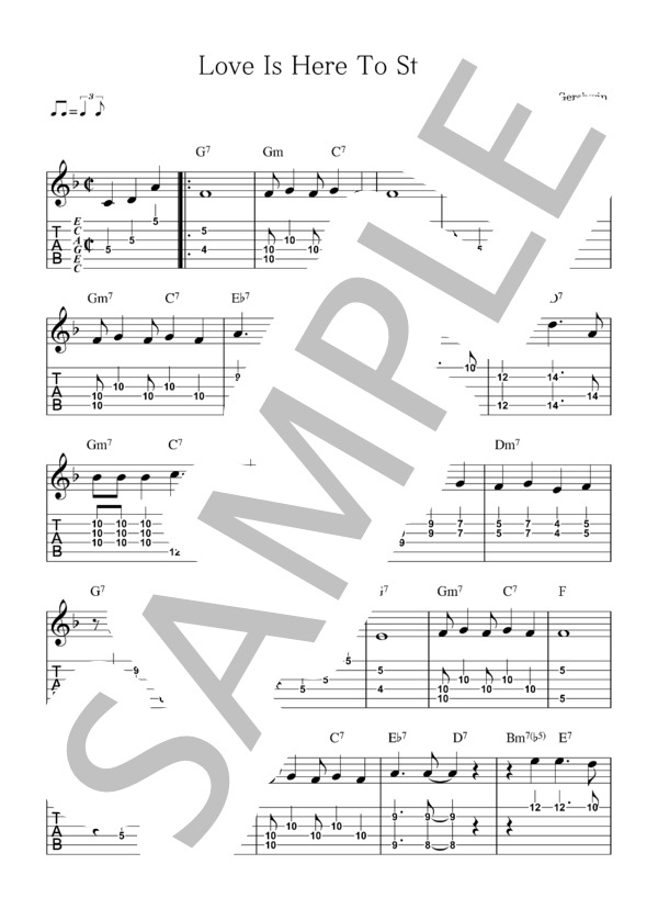 楽譜】Love Is Here To Stay 大橋英比個 / ジョージ・ガーシュイン