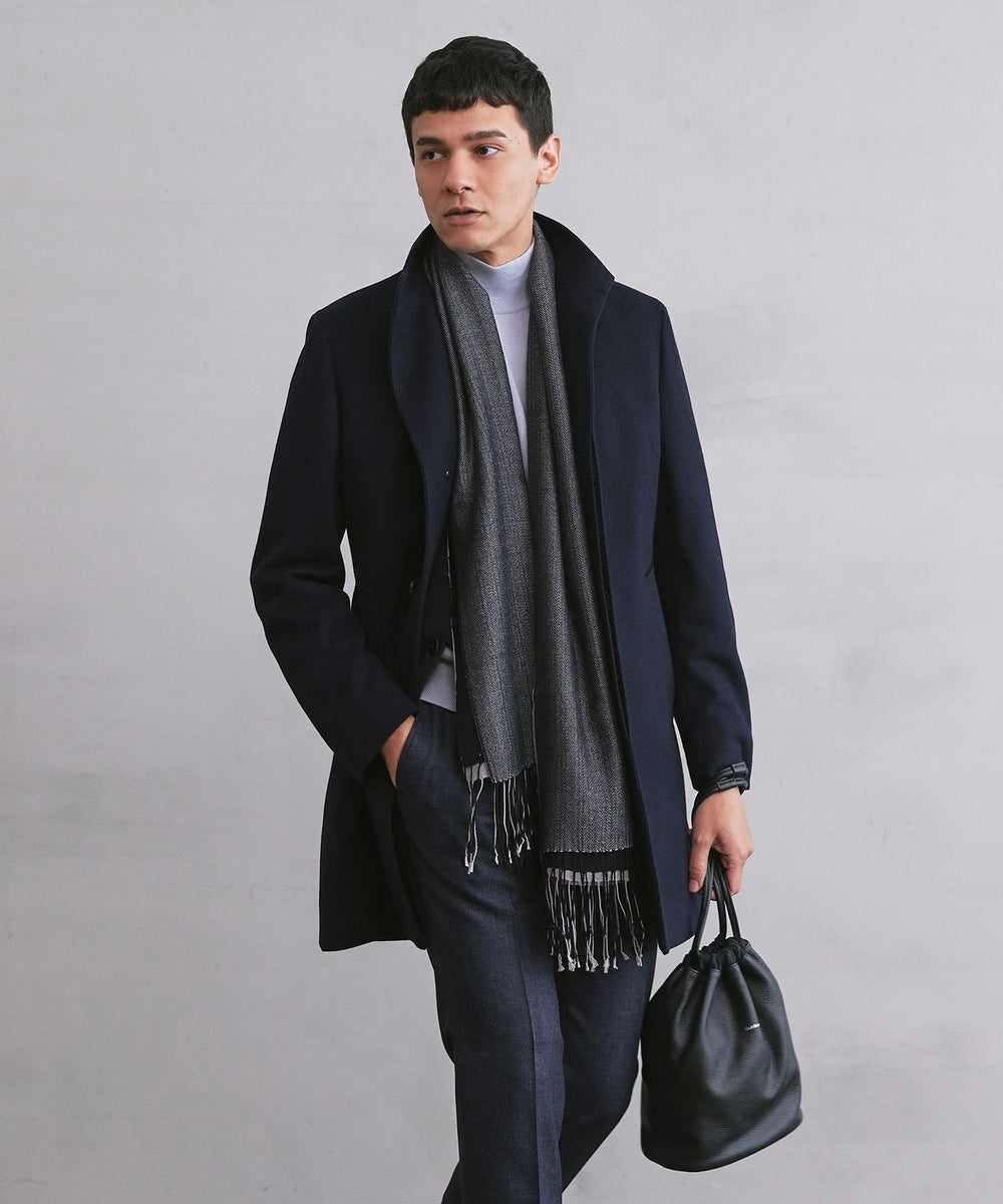 WEB・一部店舗限定】ヤブレウィーブ スタンドカラーコート(コート