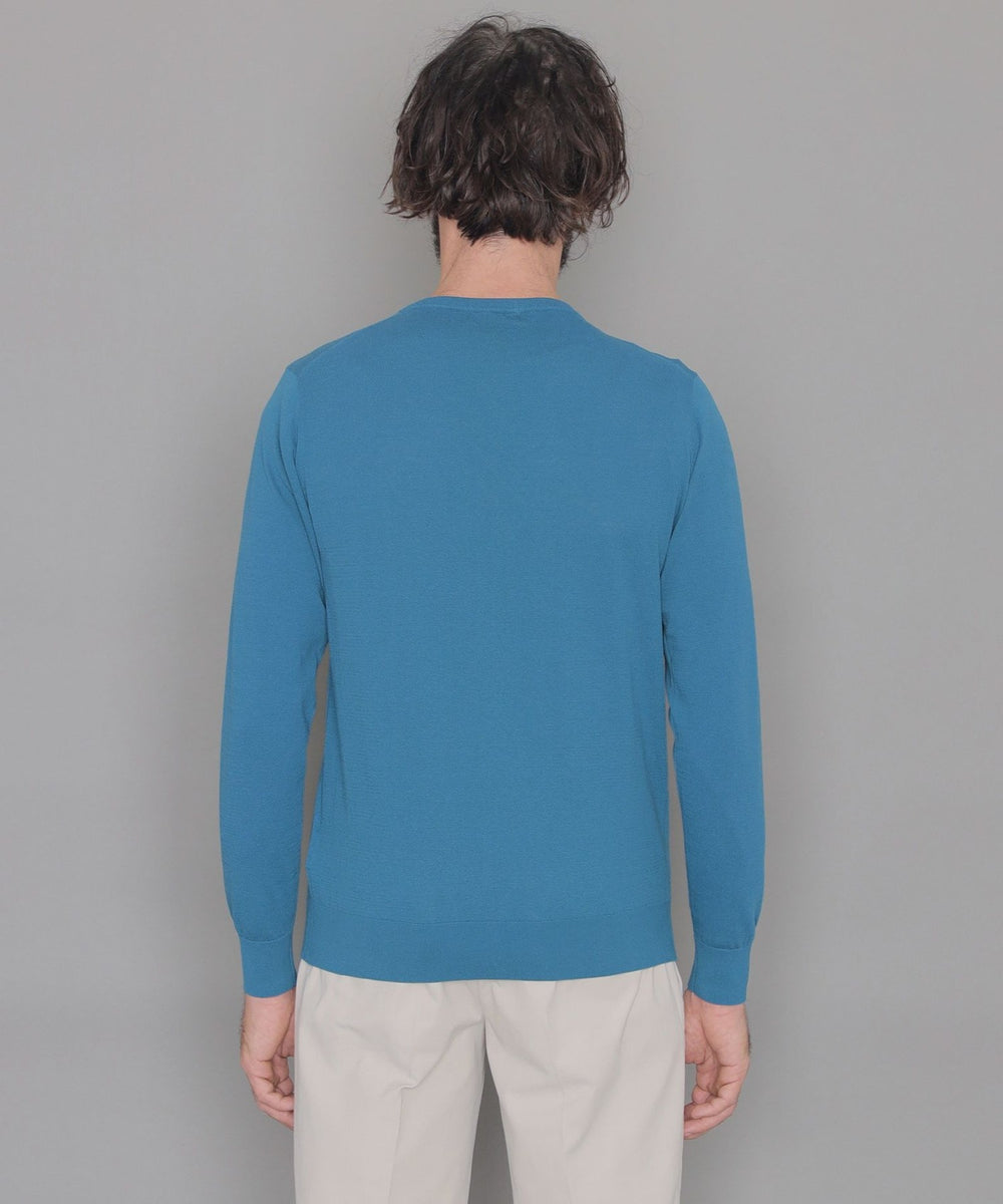 16ゲージハイツイストコットンクルーネックニット(トップス