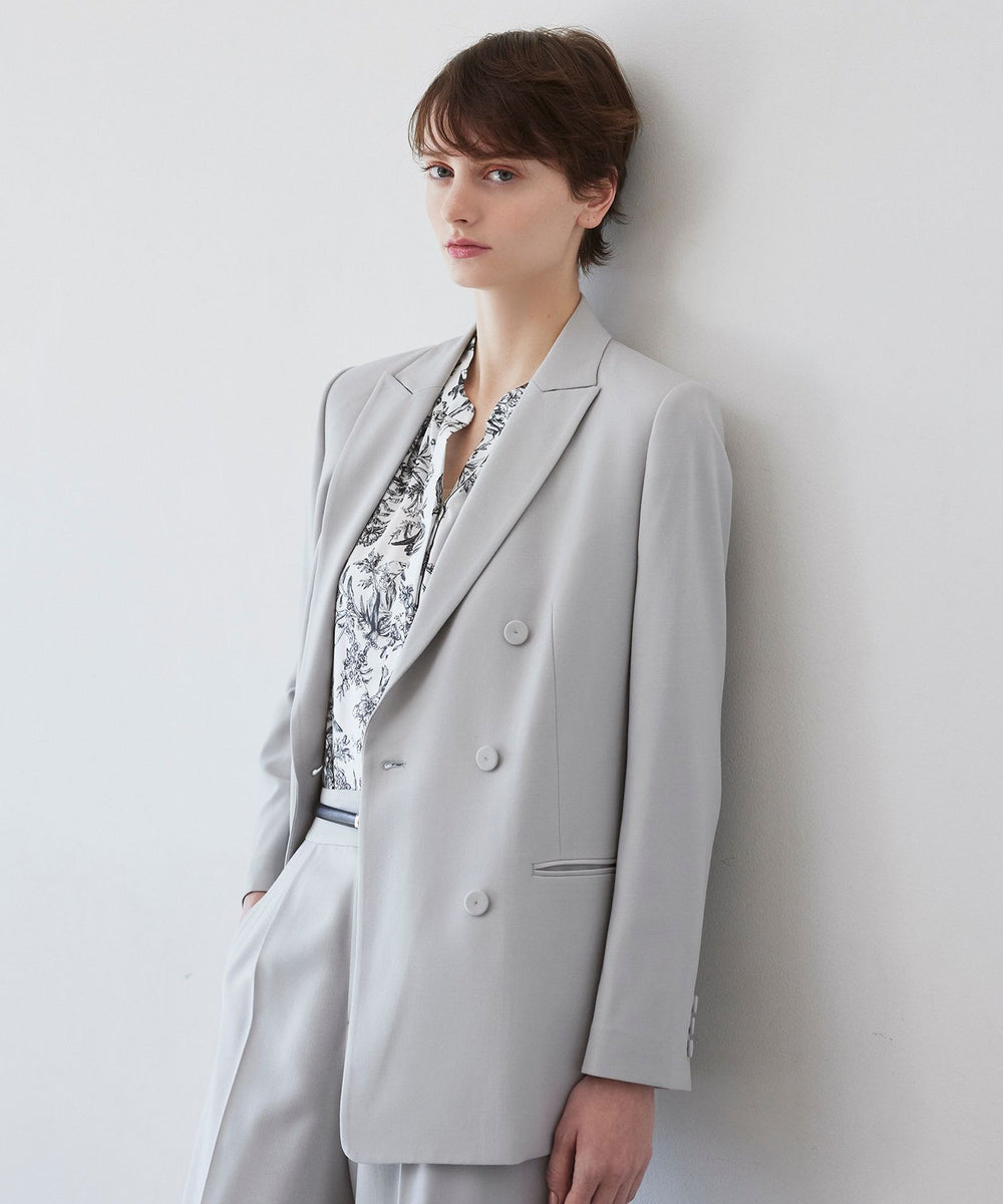 Precious掲載】ウールポリエステルストレッチ ジャケット(ジャケット