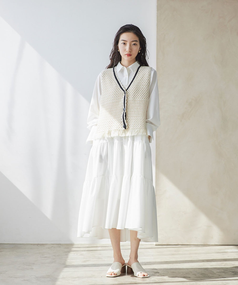 着回し抜群】手編みニットジレ(トップス)｜BIANCA(ビアンカ)の