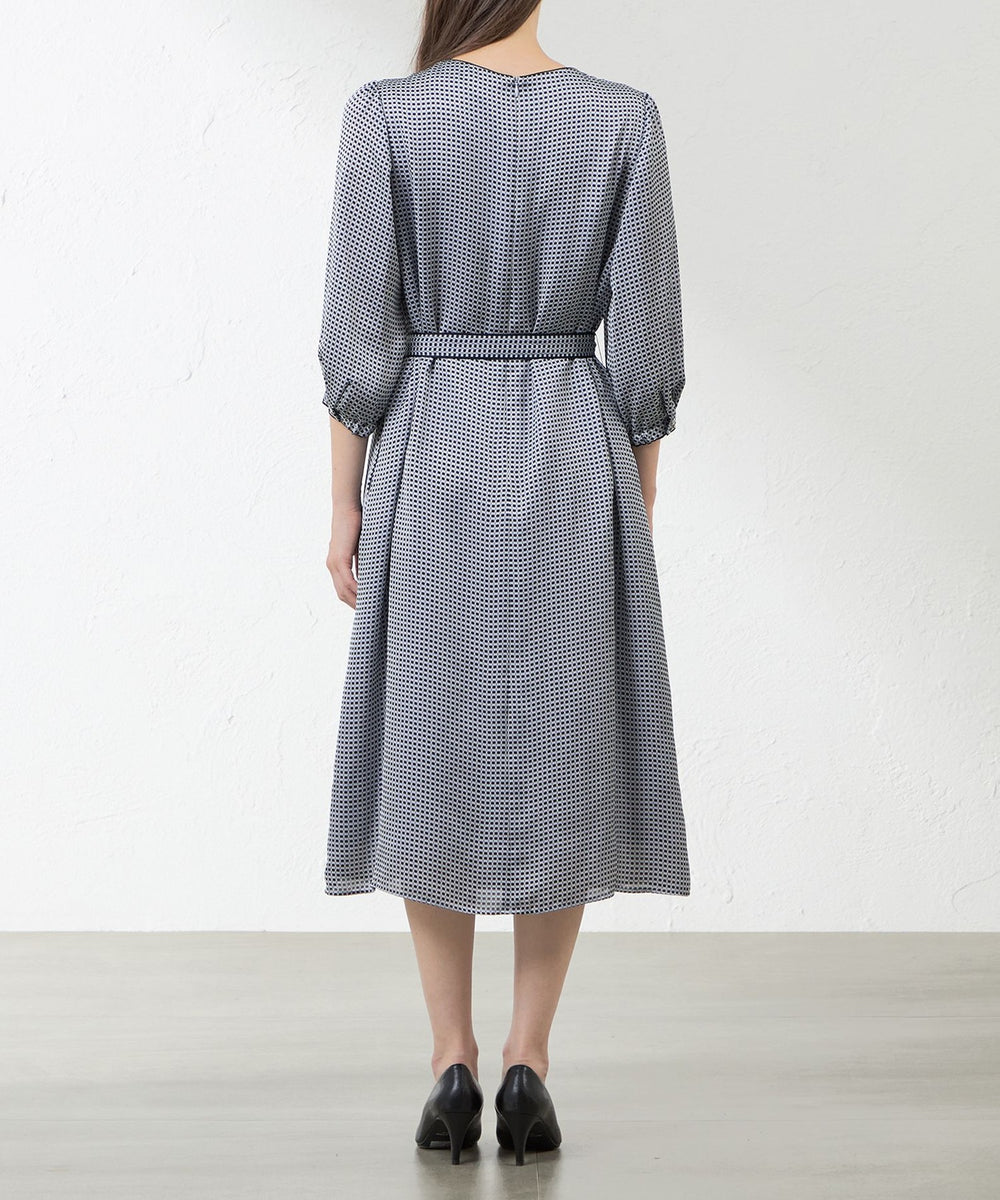 A'N'D AZUMI and DAVID 転写プリント シルクワンピース A'N'D AZUMI