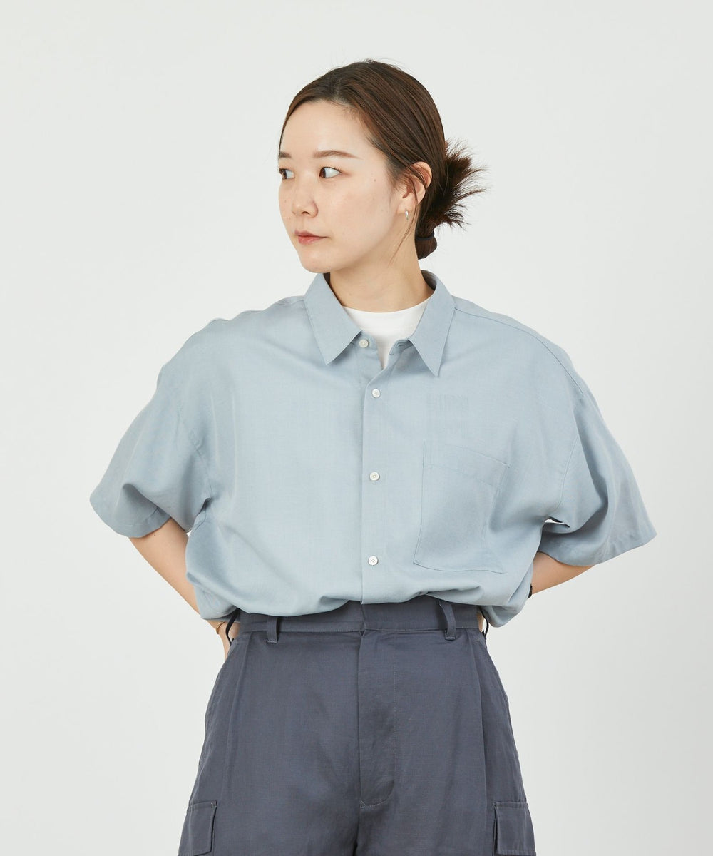 GREY LABEL リネンミックスショートスリーブシャツ(トップス