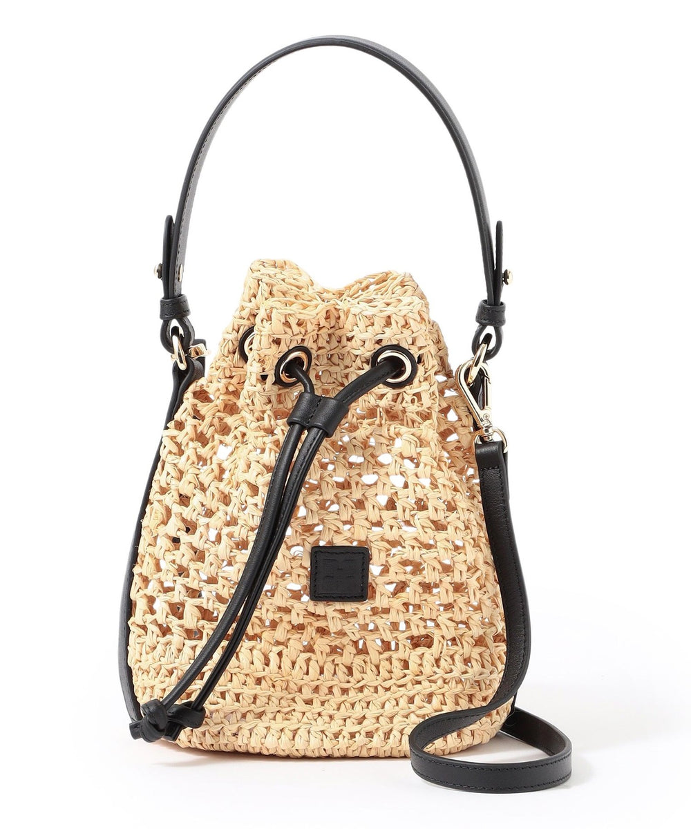 ポポロン ✨希少✨ EMPORIO ARMANI ラフィア ストローバッグ ポポロン