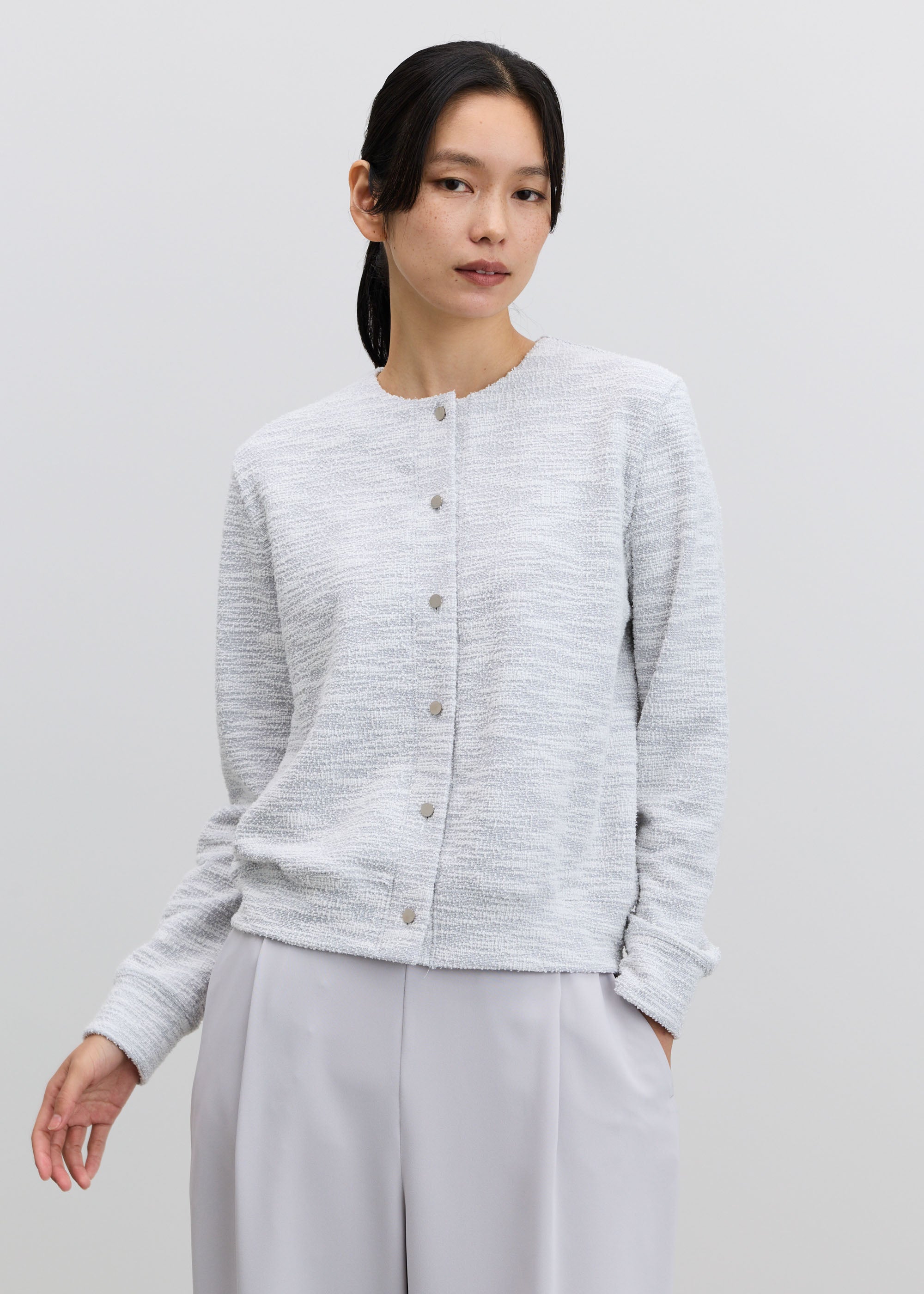 ジャケットライクツィーディーカーディガン - SOÉJU online store