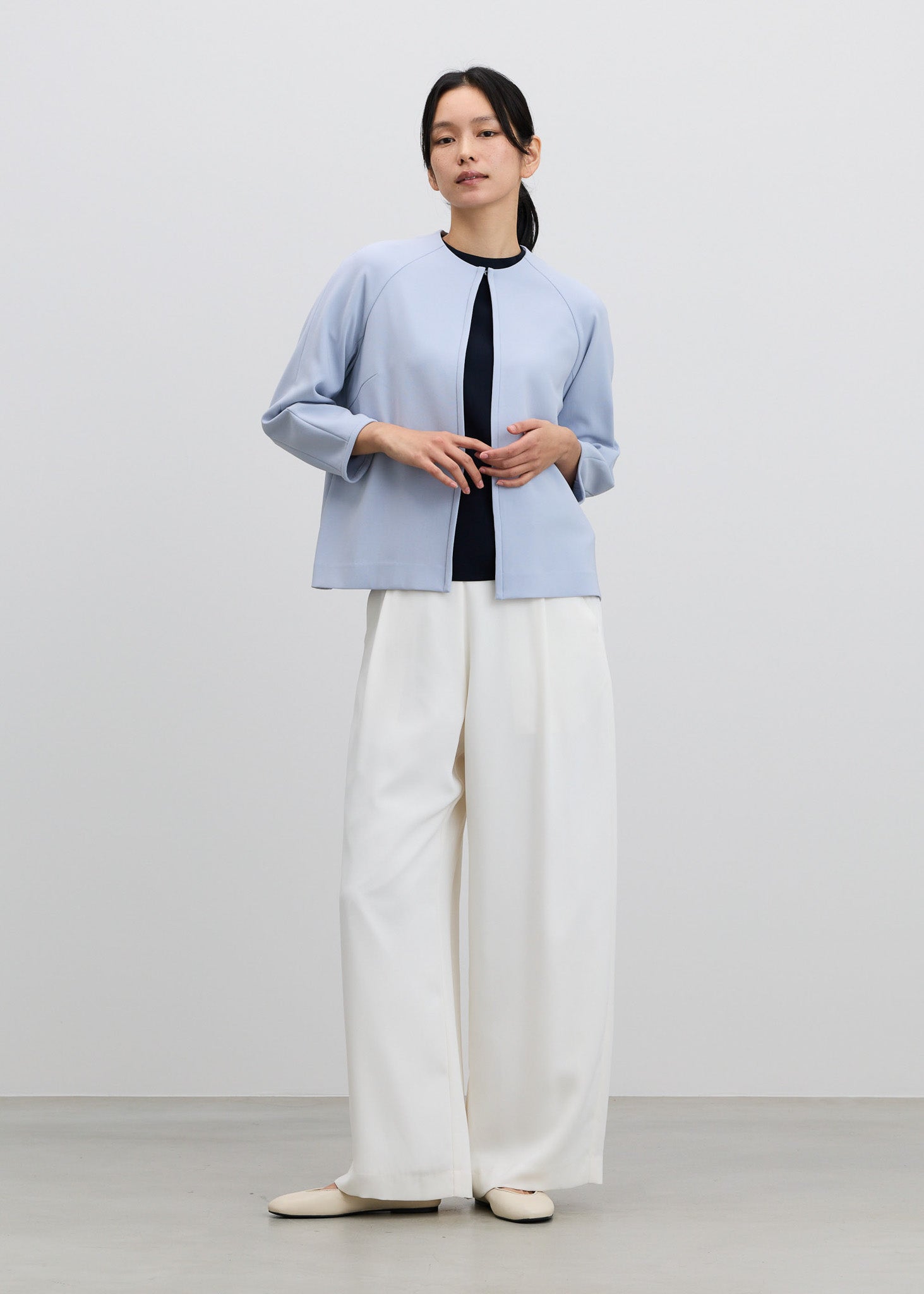 フロントホック8分袖ジャケット - SOÉJU online store｜上質な大人の