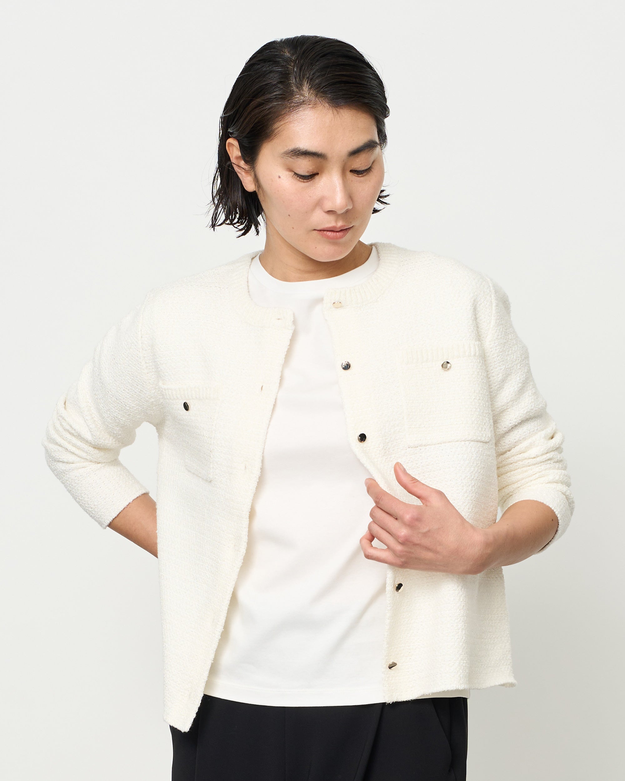 鹿の子ニットカーディガン- SOÉJU online store｜上質な大人の女性の