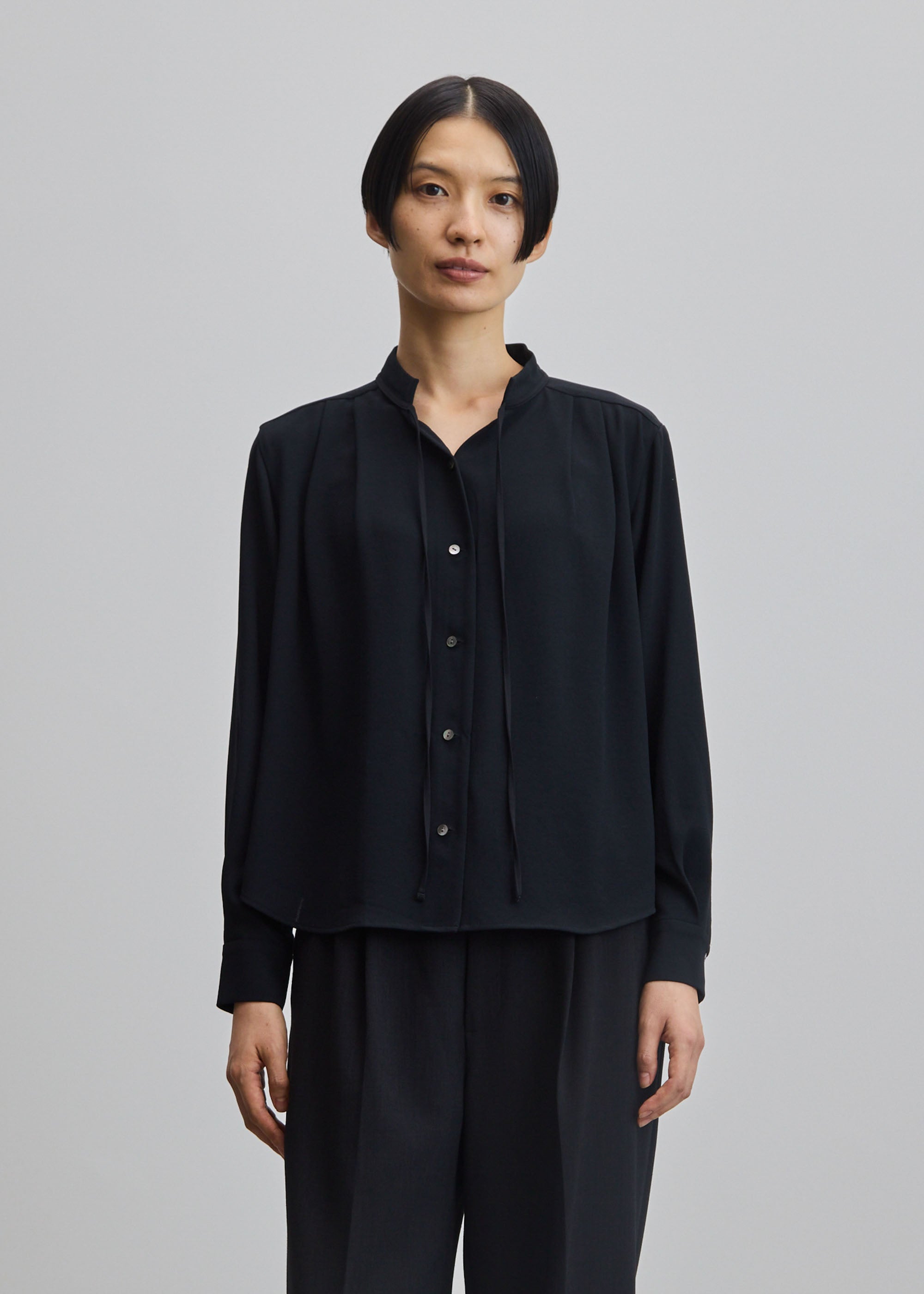 soéju アイボリー ドット柄 リボンブラウス M soéju アイボリー ドット