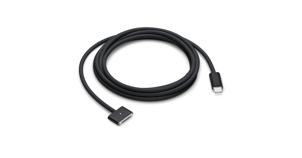 USB-C - MagSafe 3ケーブル（2 m）- スペースブラック - Apple（日本）