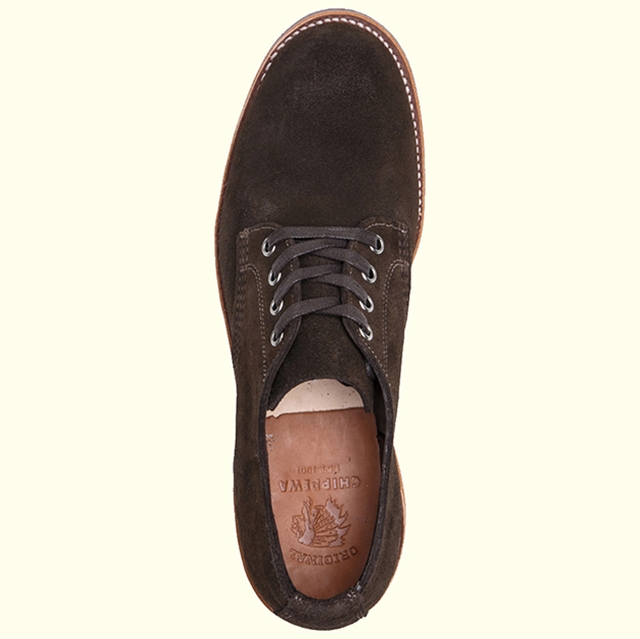 CHIPPEWA 4INCH SUEDE SERVICE OXFORD 1901M75(10(28.0cm) CHOCO MOSS