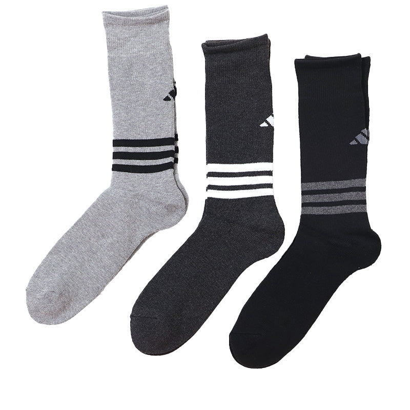 アディダス メンズ 総パイル クルーソックス 3足組 24-26cm～26-28cm