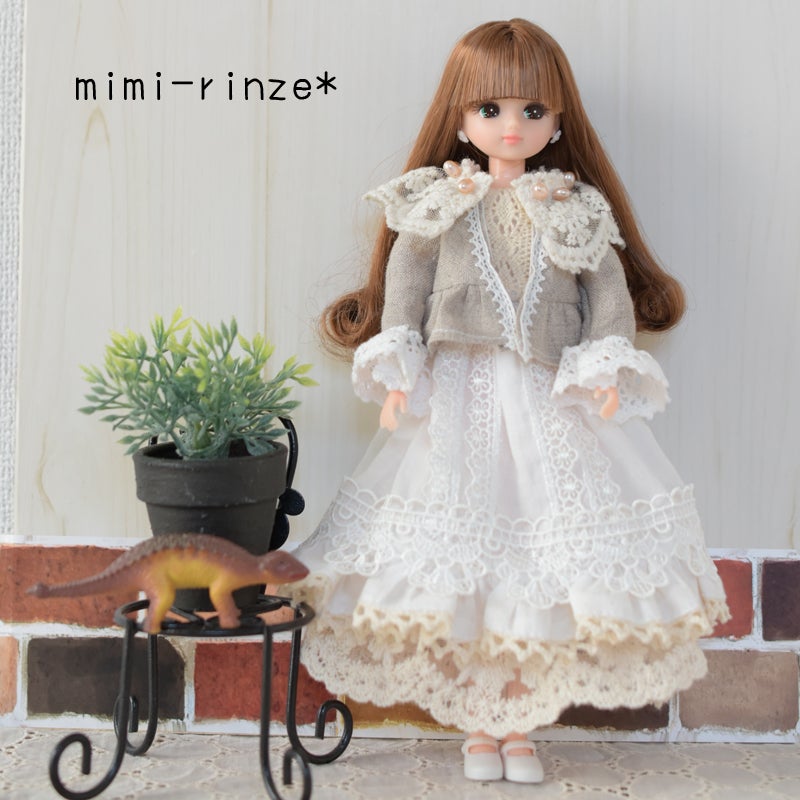 ドールコーディネイトレシピ12より、表紙のドレス | ミミリンゼの布小物