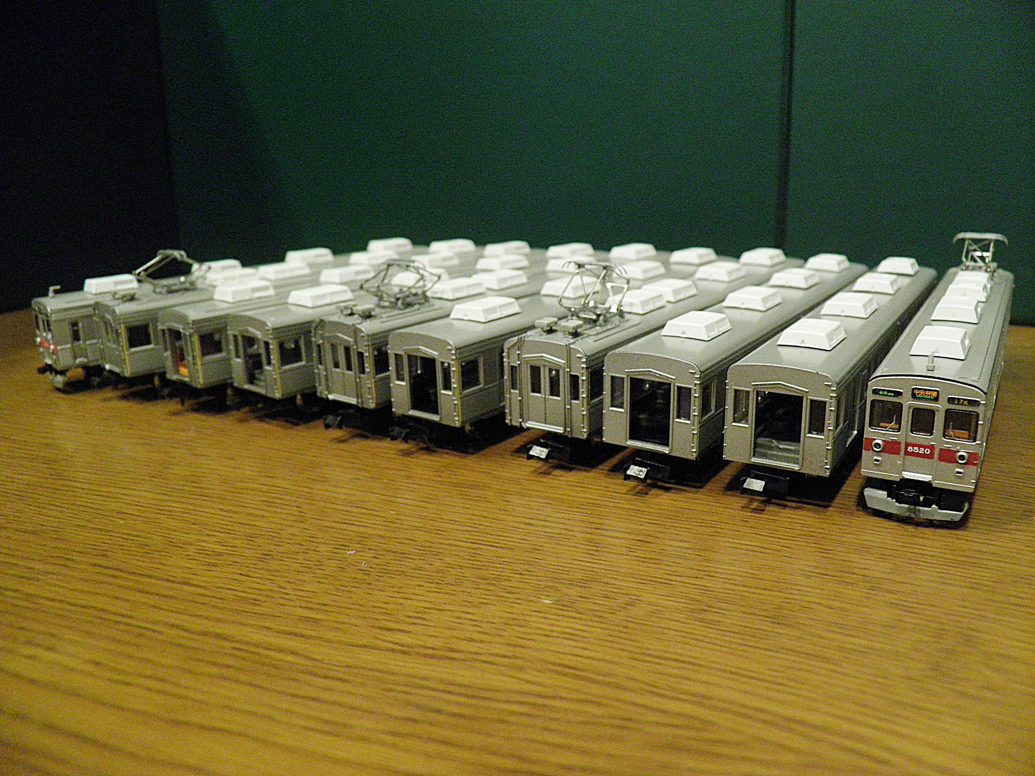 鉄コレ非軽装車とGMキット軽装車ベースの東急8500系8620F最末期仕様10