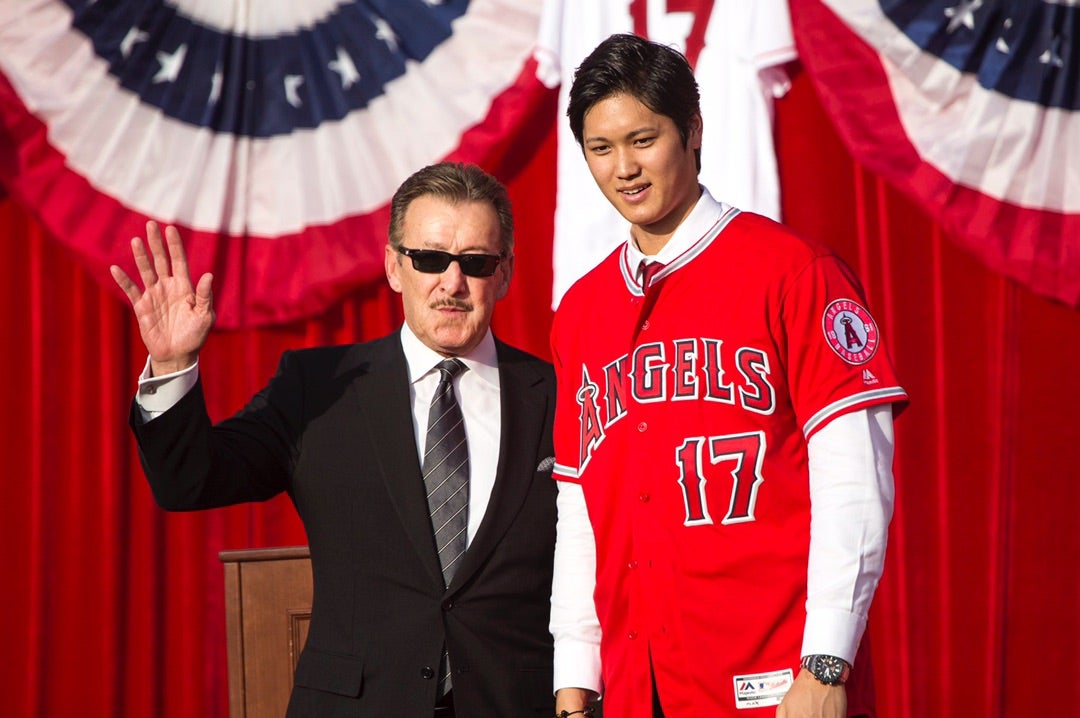 エンゼルスとの契約入団会見から3周年の大谷翔平。球団公式SNSから