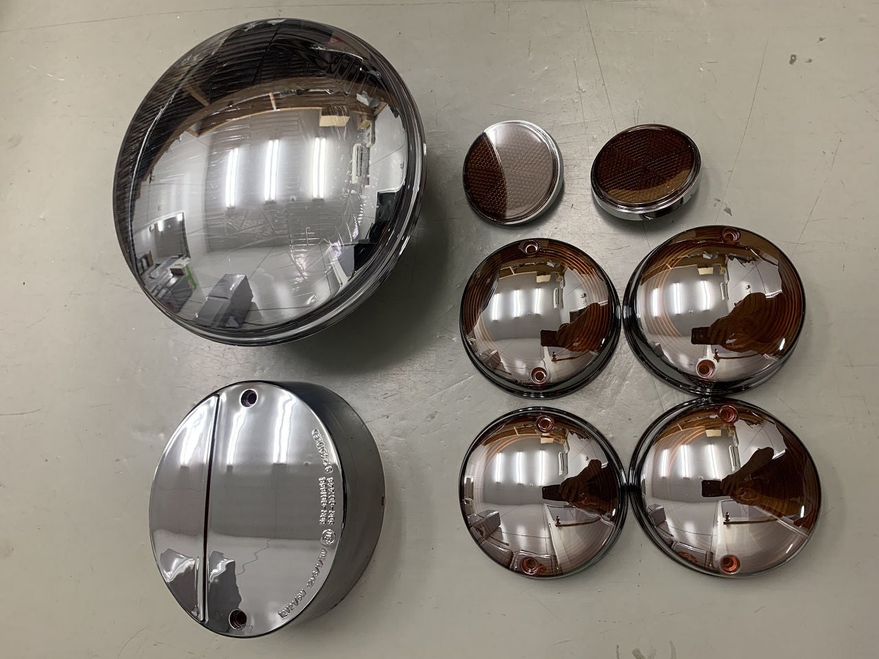 z1z2 メガ東海　メッキ加工ウインカーレンズ　リフレクター　ガラスコーティング