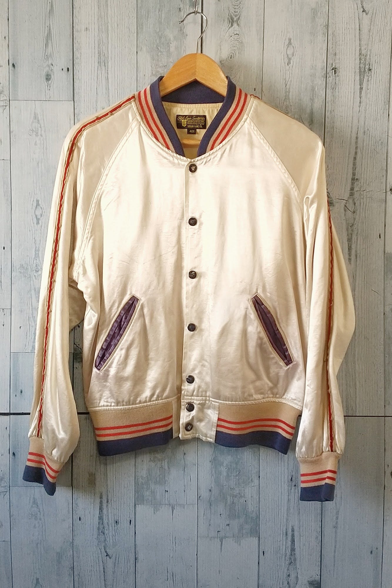 東洋STYLE EYESスタイルアイズ バック刺繍サテンスタジャン