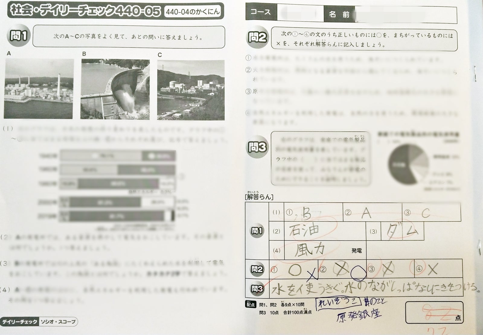 430, 440-05 理科・社会デイリーチェック 確認テスト | 息子@2022中受