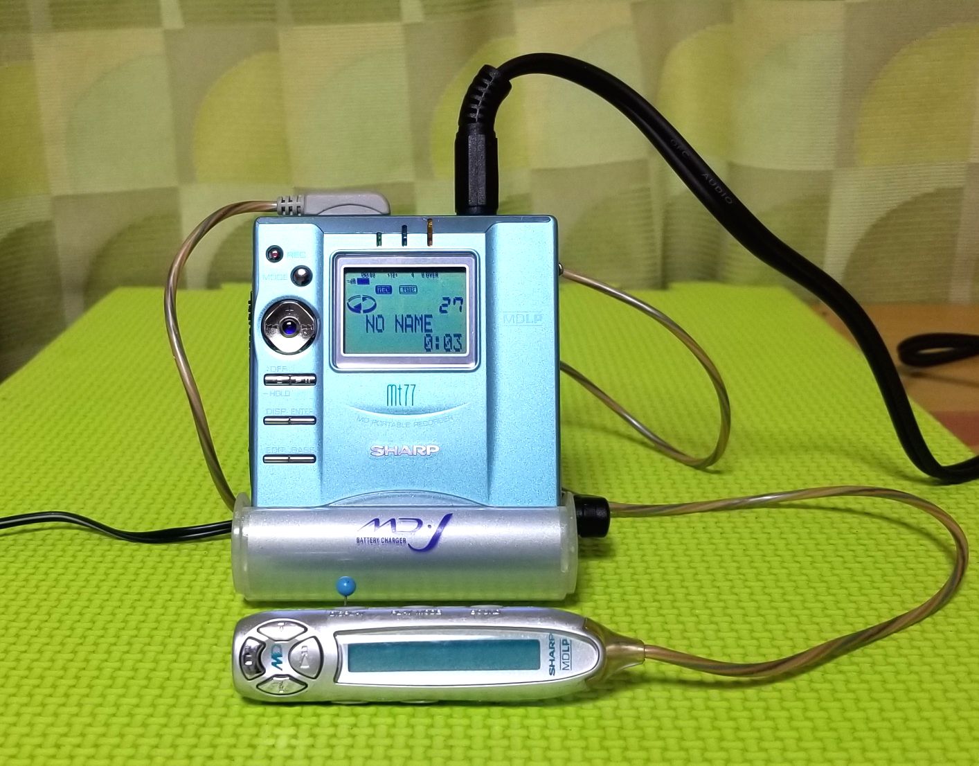 MDポータブルレコーダー SHARP MD-mt77 MDLP対応・完動品・動作保証