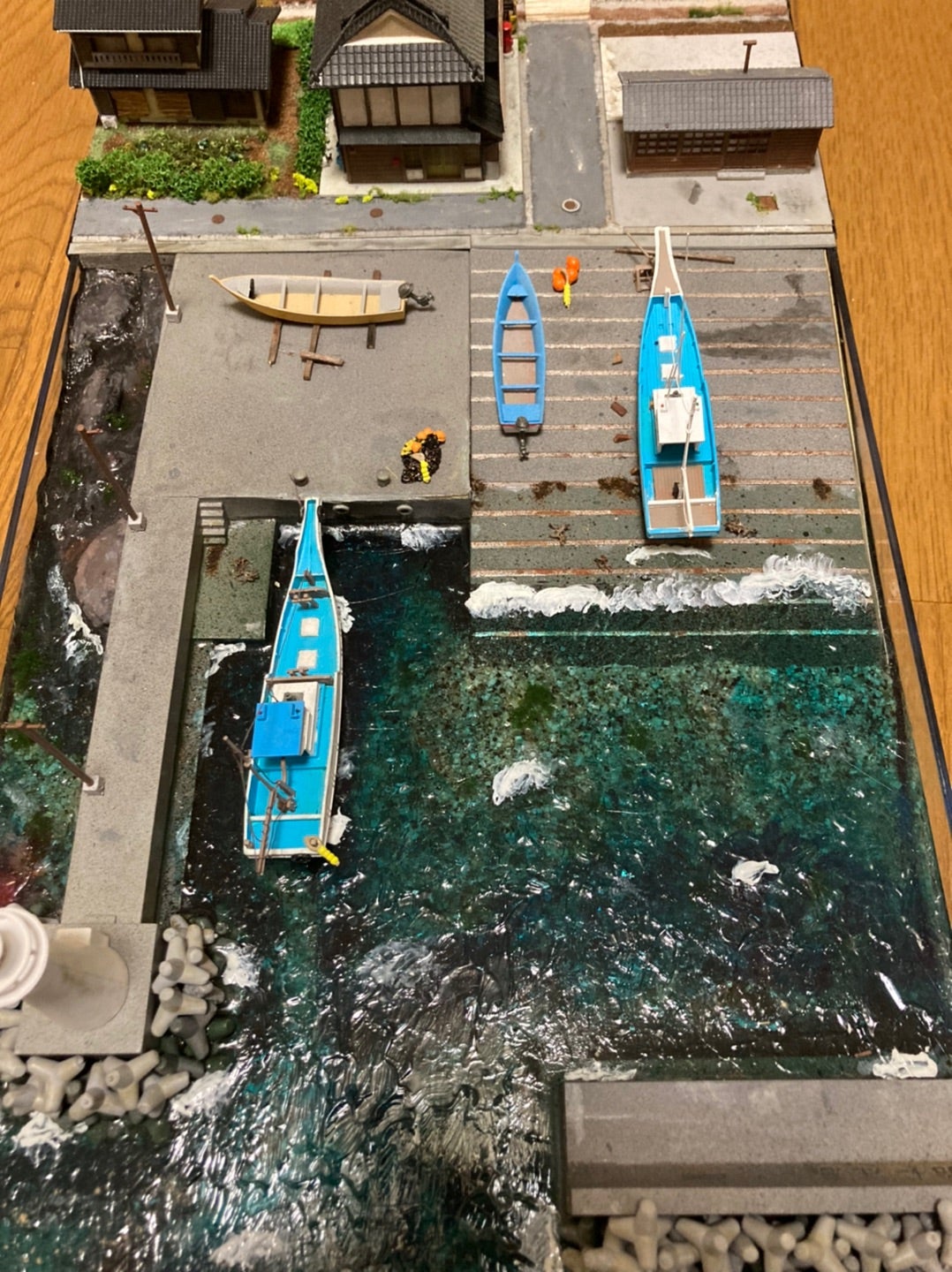 処女作の漁港ジオラマ.1 | 珍しいジオラマ作成ブログ