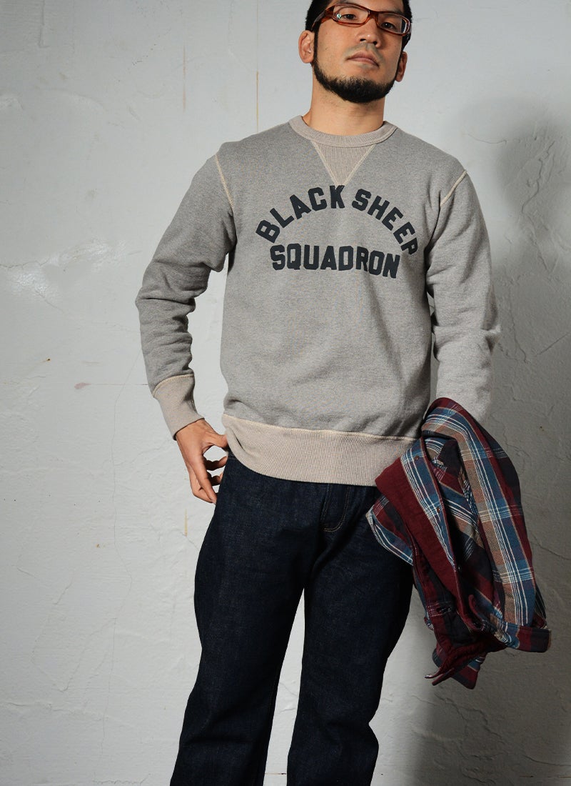 S101-41アメカジスウェット スタッフ着用サイズ感比較！デラックス