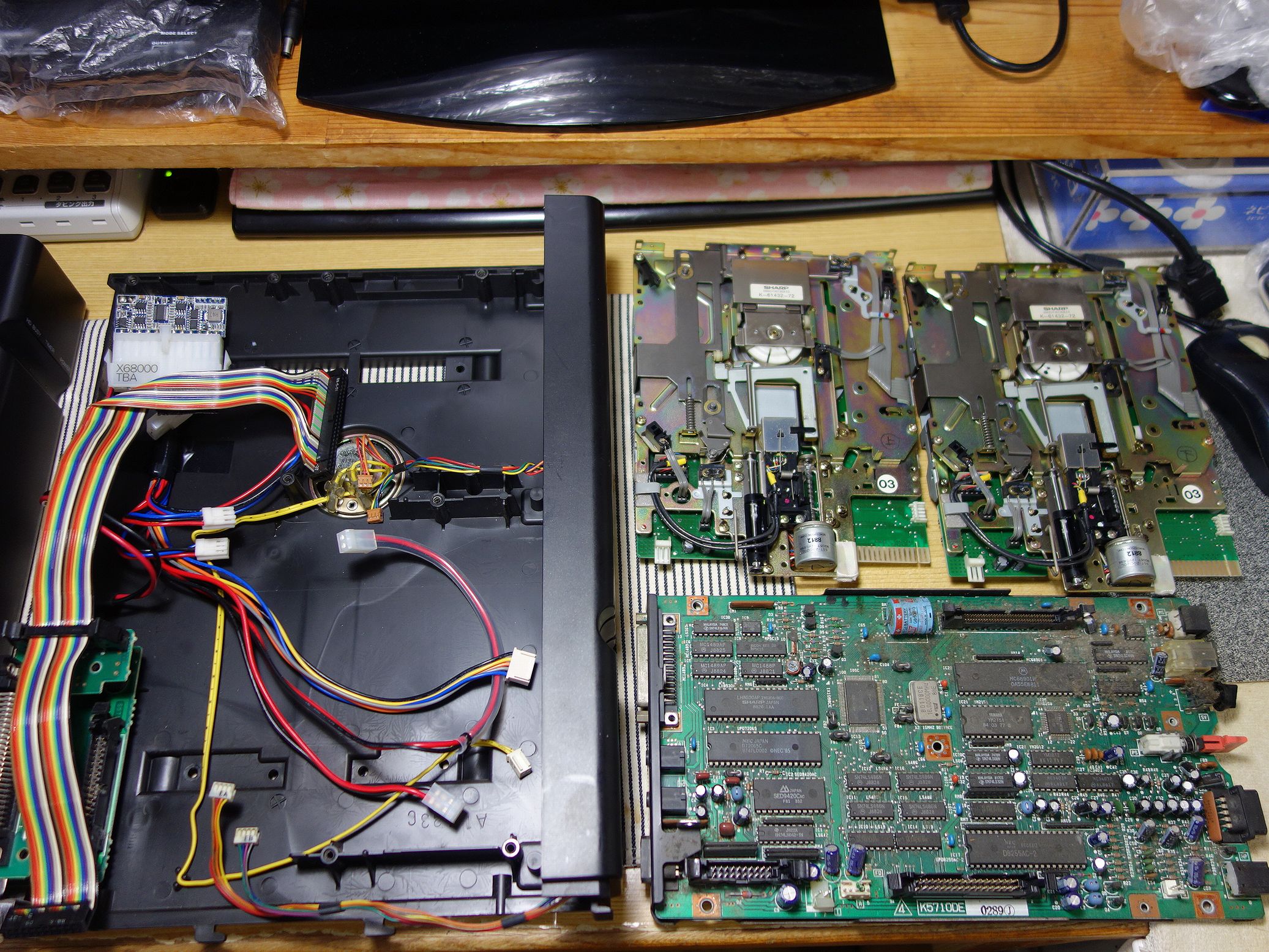 ジャンク】X68000 ACE HD マジックリン洗浄と動作確認【分解修理その2