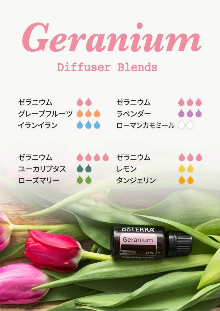お花のオイルで心と身体をケア❤️『ゼラニウム』の使い方 | doTERRA