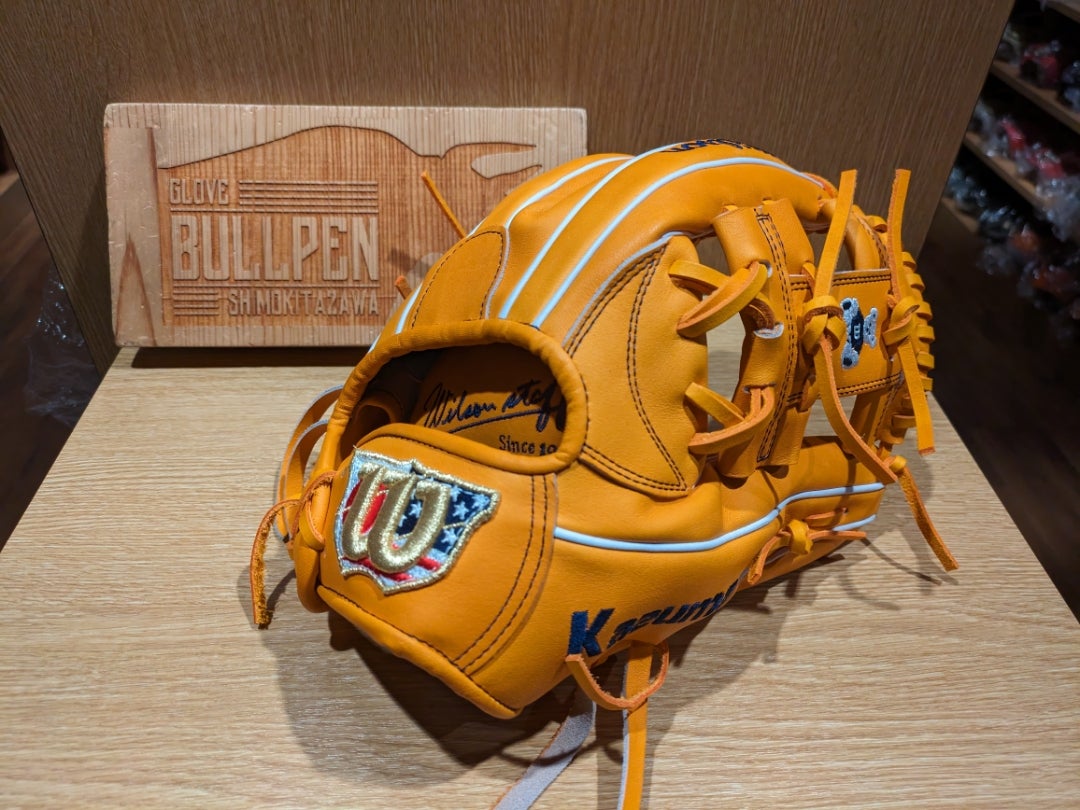 ウイルソン】オーダーグラブ［87型］Wオレンジ×憧れラベル | ベース