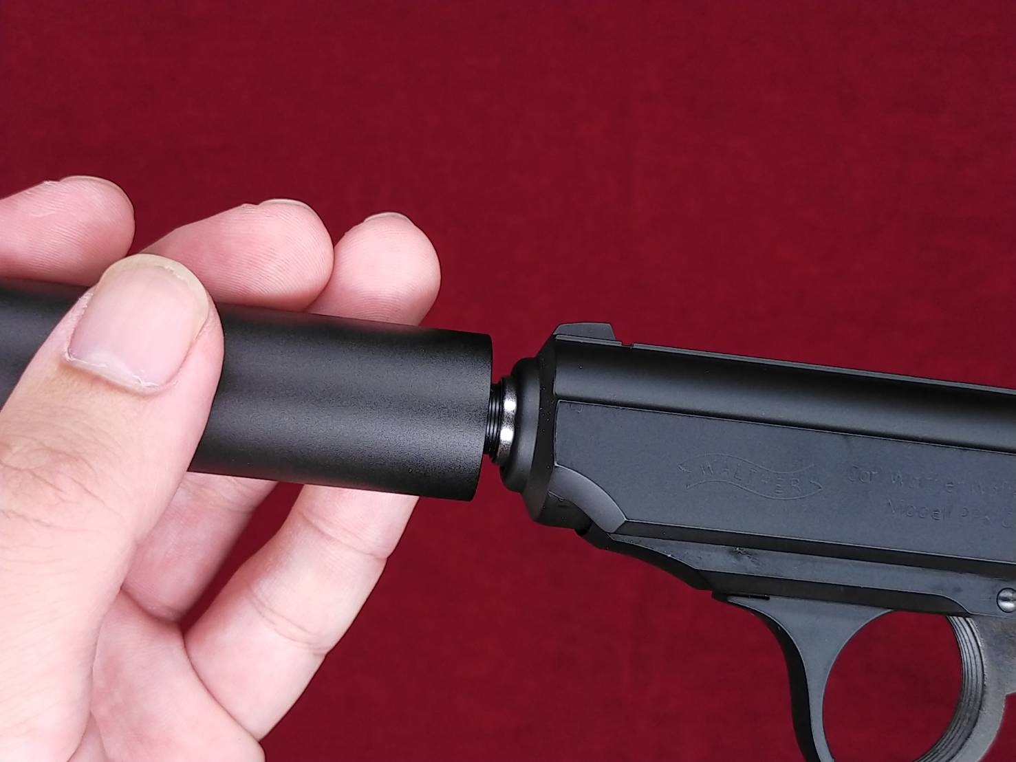 マルゼン ワルサーPPK、PPK/S用 サイレンサー／可変ホップアップバレル