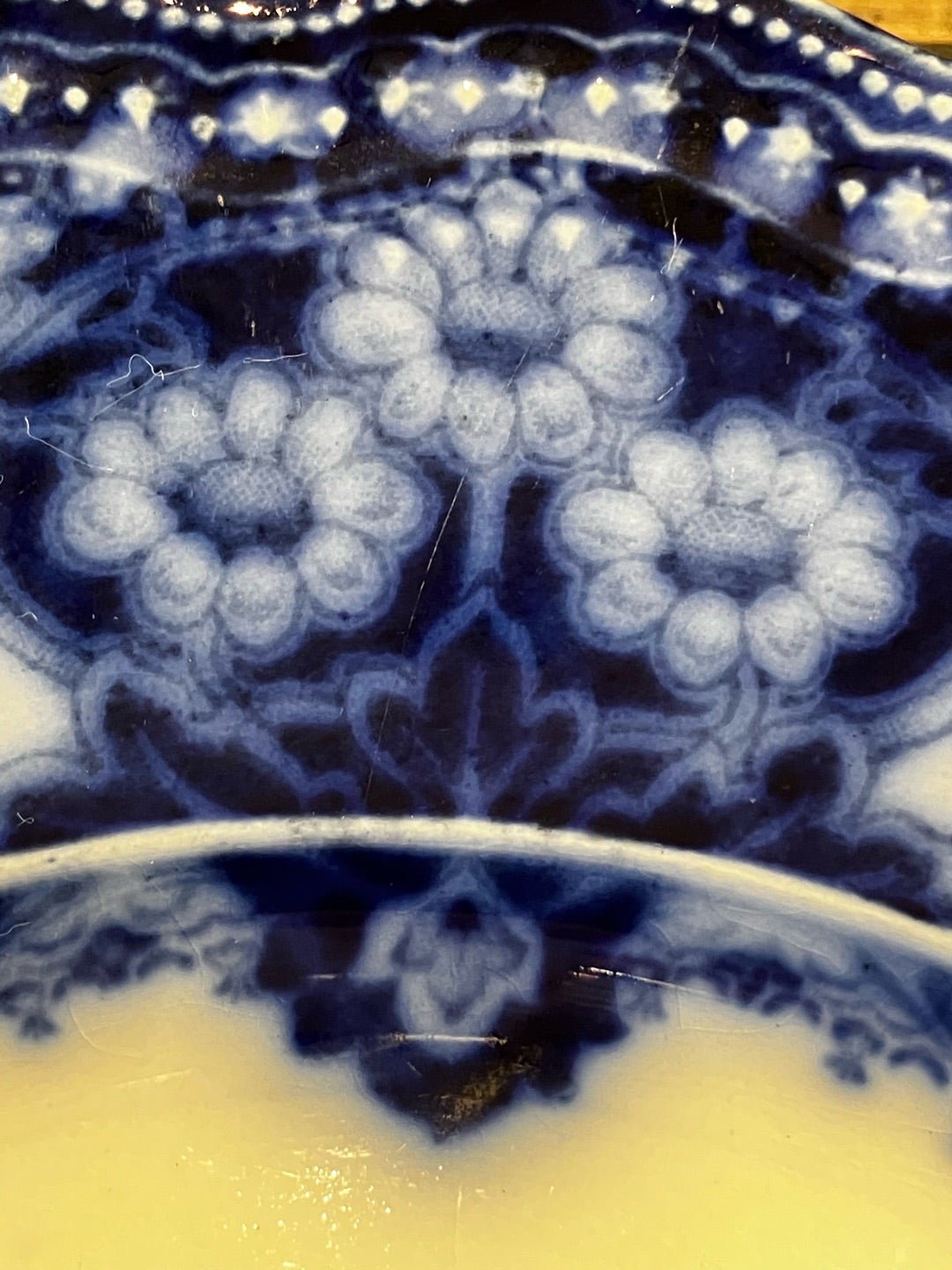 イギリスアンティーク＊幻の青フローブルーのプレート | アンティーク