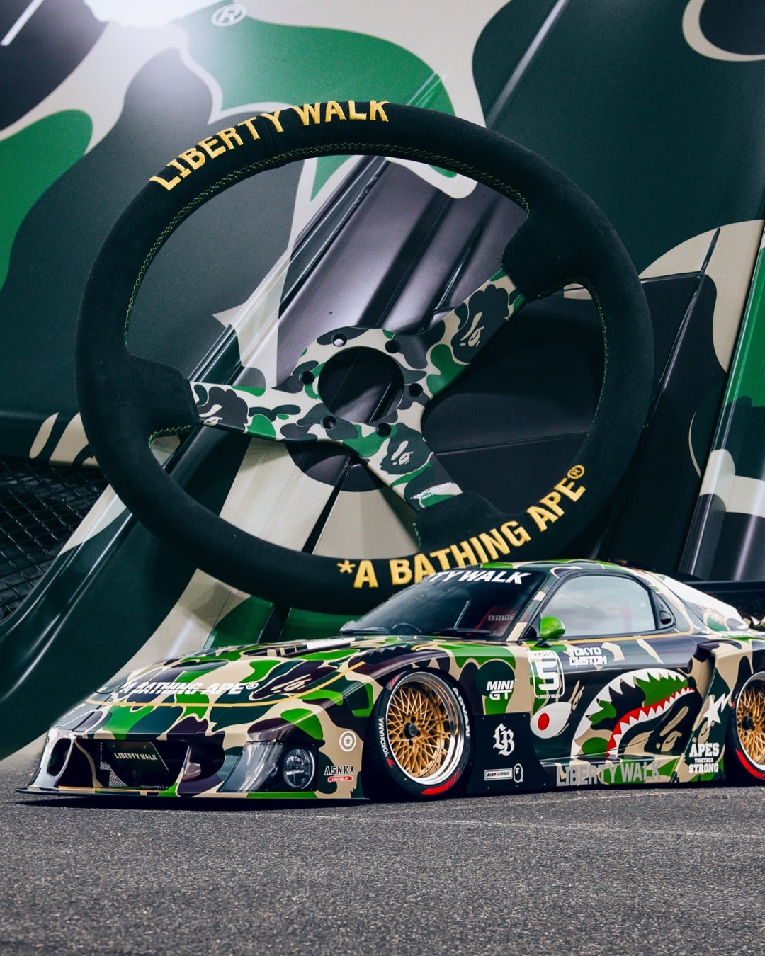 最後のLIBERTY WALK✖︎BAPE collaborationハンドル・1/18ミニカー