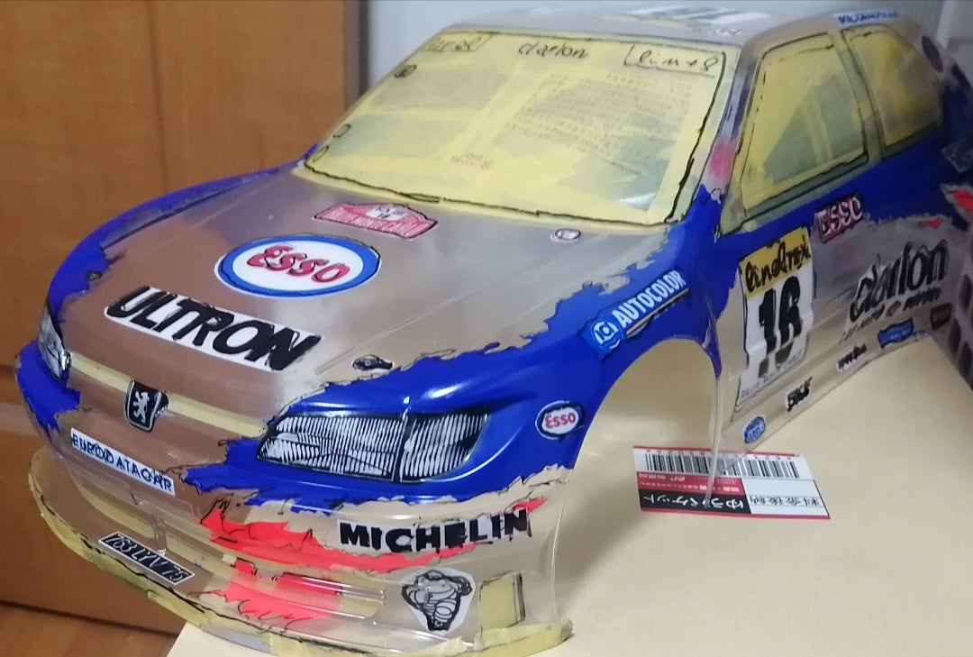 タミヤ プジョー306 1/10ボディ | 気まぐれカーモデル製作日記