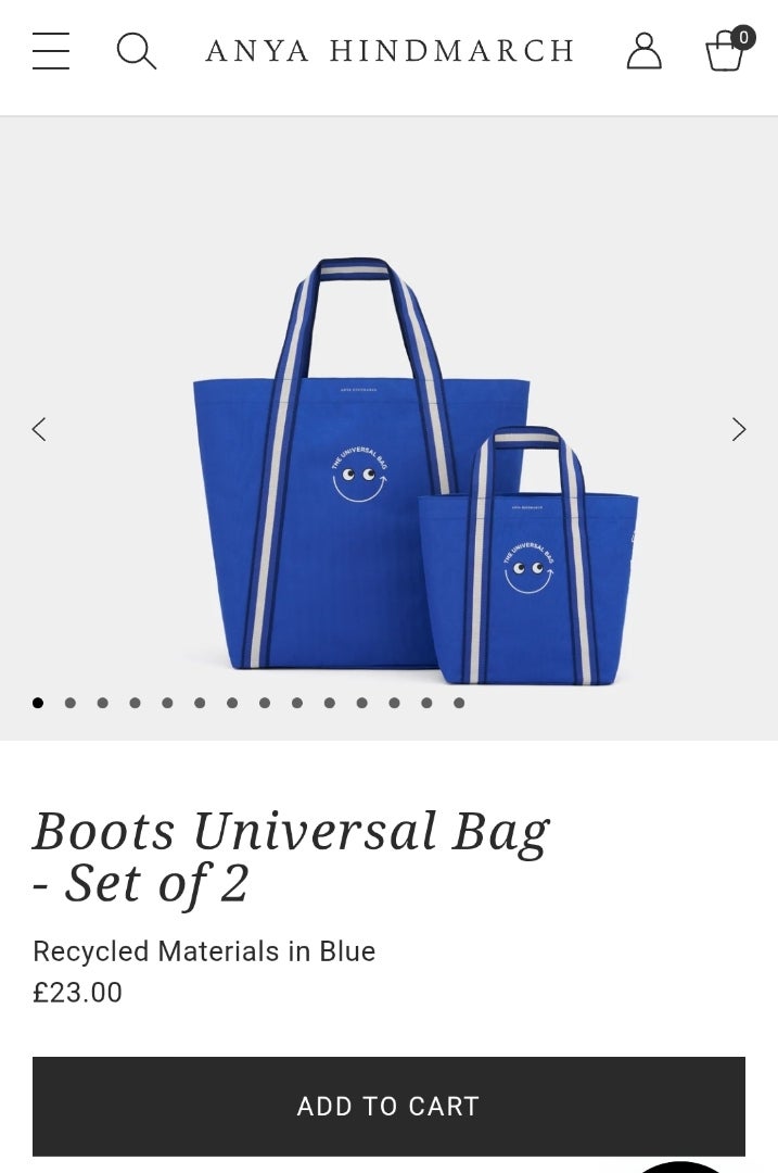 今日からOnline購入 Anya Hindmarch x Boots | イギリスで暮らして