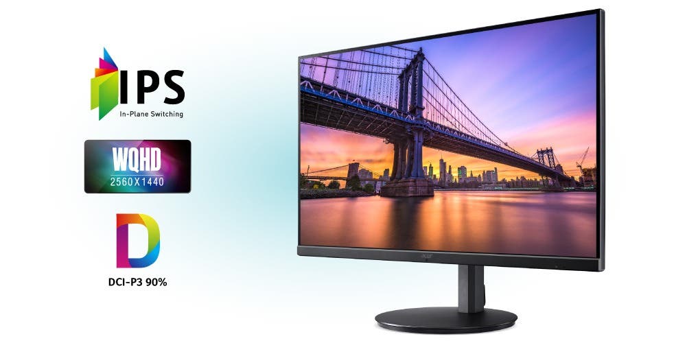 Acer 31.5インチ WQHD IPS 100Hz 1ms(VRB) 非光沢 10億7000万色 DCI-P3