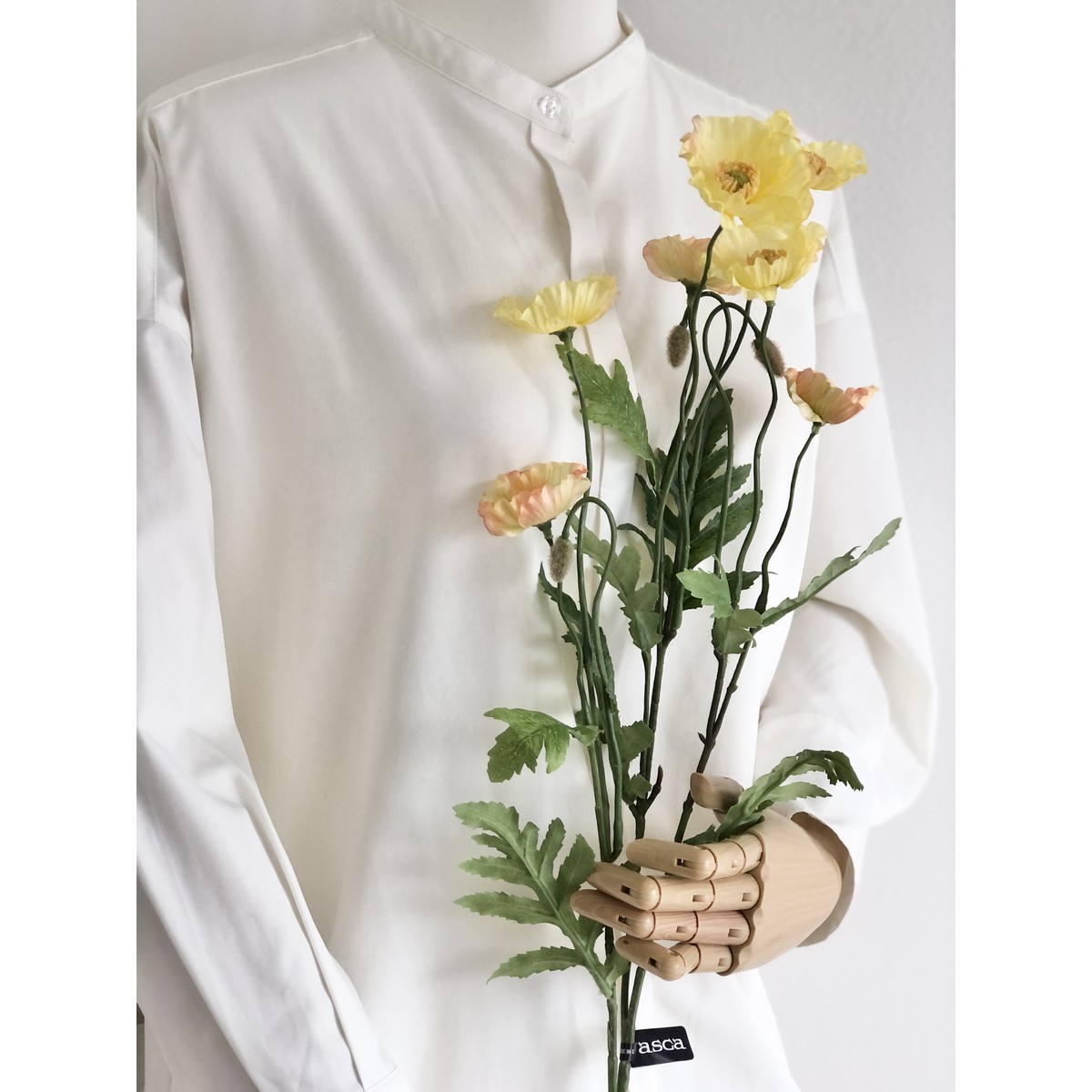 造花】アスカ/ポピー×7 つぼみ×3 #010 イエロー/A-33555-010 - 花材